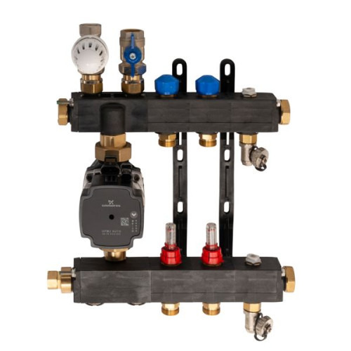 TOP-FLOW Kunststof verdeler PRO PLUS 2 groepen met pomp