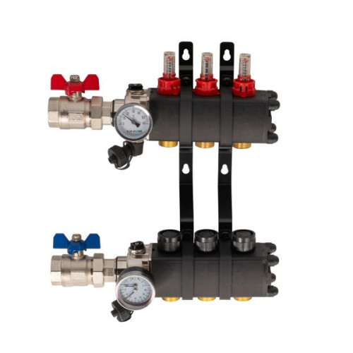 TOP-FLOW Kunststof verdeler PRO PLUS BASIC 2 groepen
