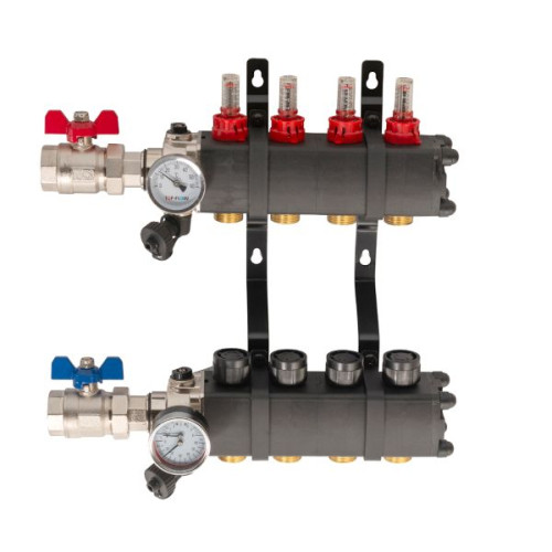 TOP-FLOW Kunststof verdeler PRO PLUS BASIC 4 groepen