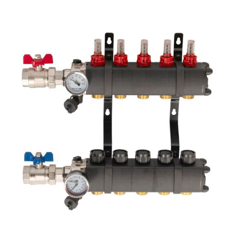 TOP-FLOW Kunststof verdeler PRO PLUS BASIC 5 groepen