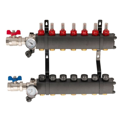 TOP-FLOW Kunststof verdeler PRO PLUS BASIC 7 groepen