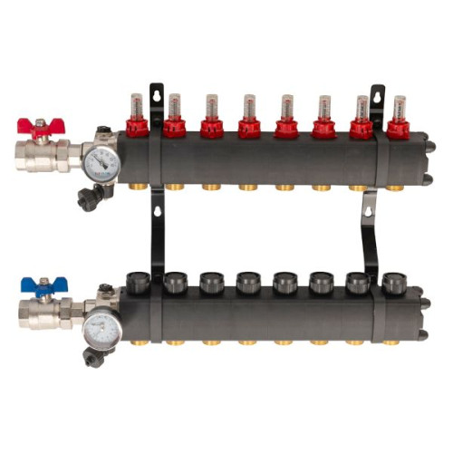 TOP-FLOW Kunststof verdeler PRO PLUS BASIC 8 groepen