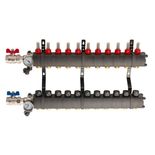 TOP-FLOW Kunststof verdeler PRO PLUS BASIC 11 groepen